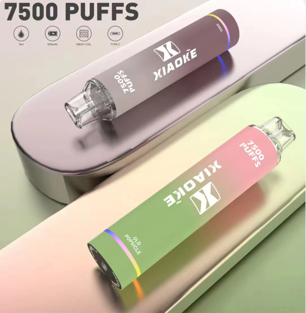 XIAOKE梟客 7500口可發光拋棄式(買10送1)-A